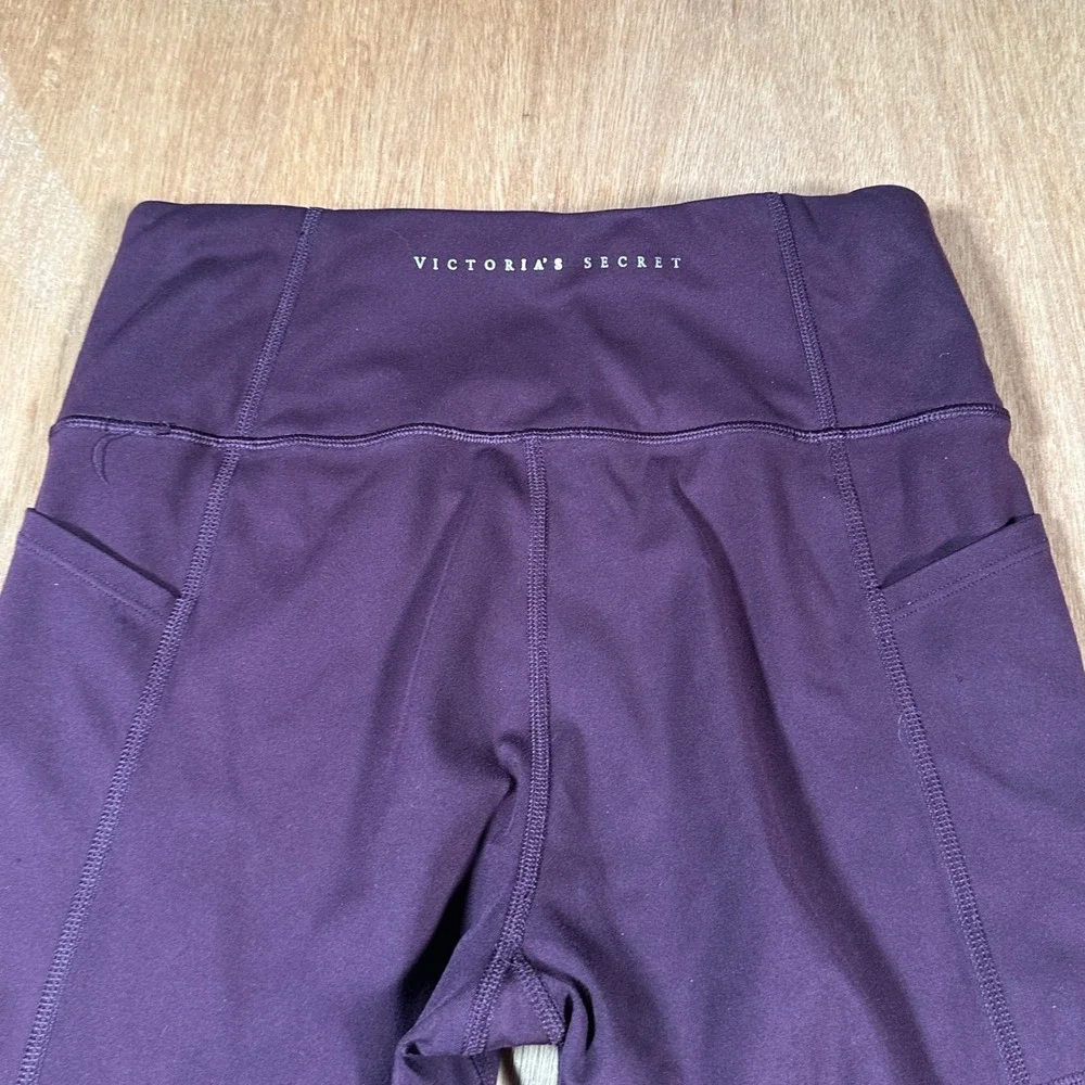 Victoria's Secret Leggings Women 8 Purple Activewear Pockets High Rise Stretch
